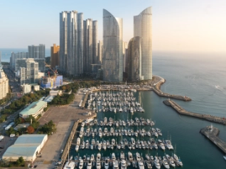 Busan city skyline South Korea