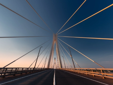 Archectural bridge on the horizon